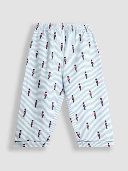JoJo Maman Bébé Blue Soldier Stripe Soldier Print Woven Pyjamas - image 4