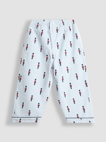 JoJo Maman Bébé Blue Soldier Stripe Soldier Print Woven Pyjamas - image 5