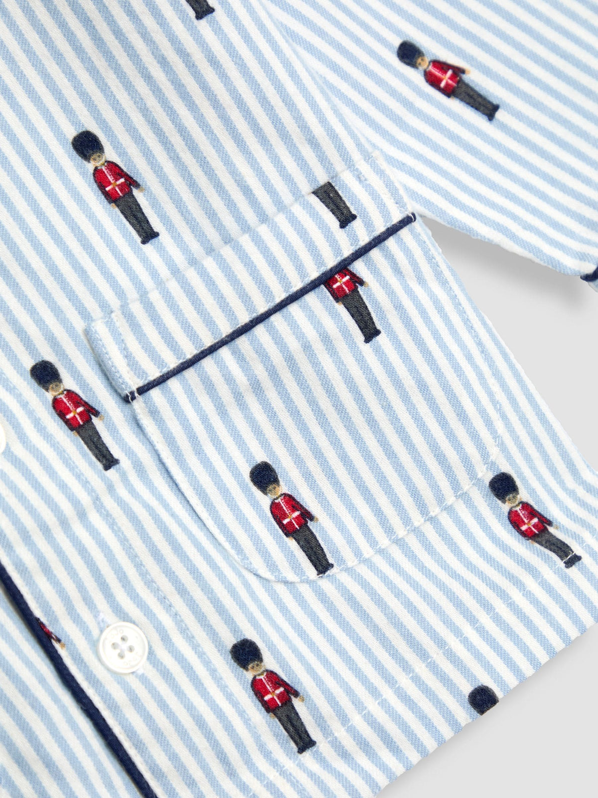 JoJo Maman Bébé Blue Soldier Stripe Soldier Print Woven Pyjamas - image 6
