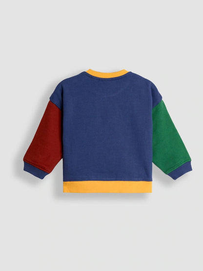 JoJo Maman Bébé Indigo Blue Dinosaur 2-Piece Drop Shoulder Sweatshirt & Joggers Set