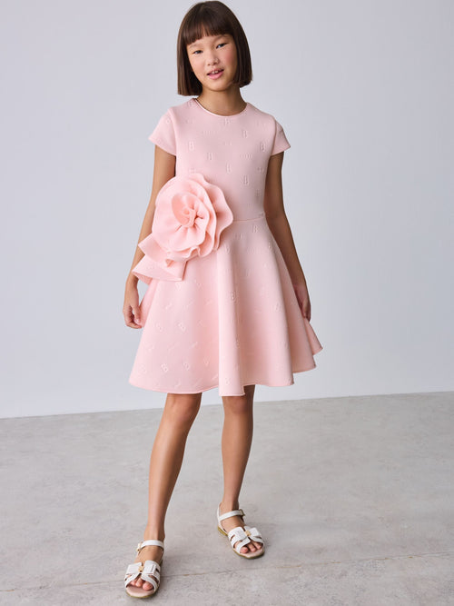 Baker by Ted Baker Pink 3D Corsage Embossed Scuba Dress image 1