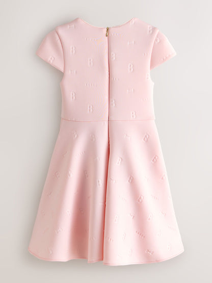Baker by Ted Baker Pink 3D Corsage Embossed Scuba Dress image 7