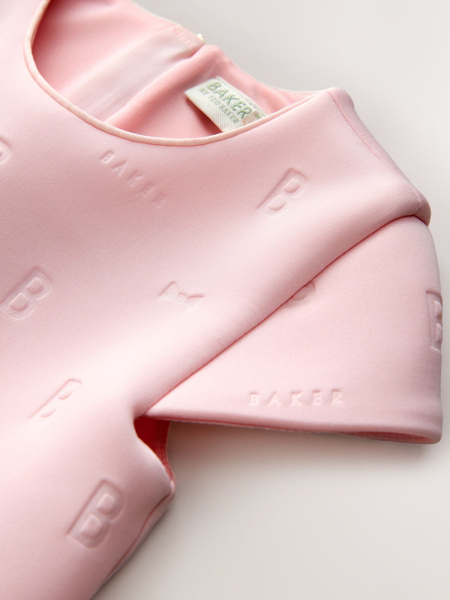Baker by Ted Baker Pink 3D Corsage Embossed Scuba Dress image 9
