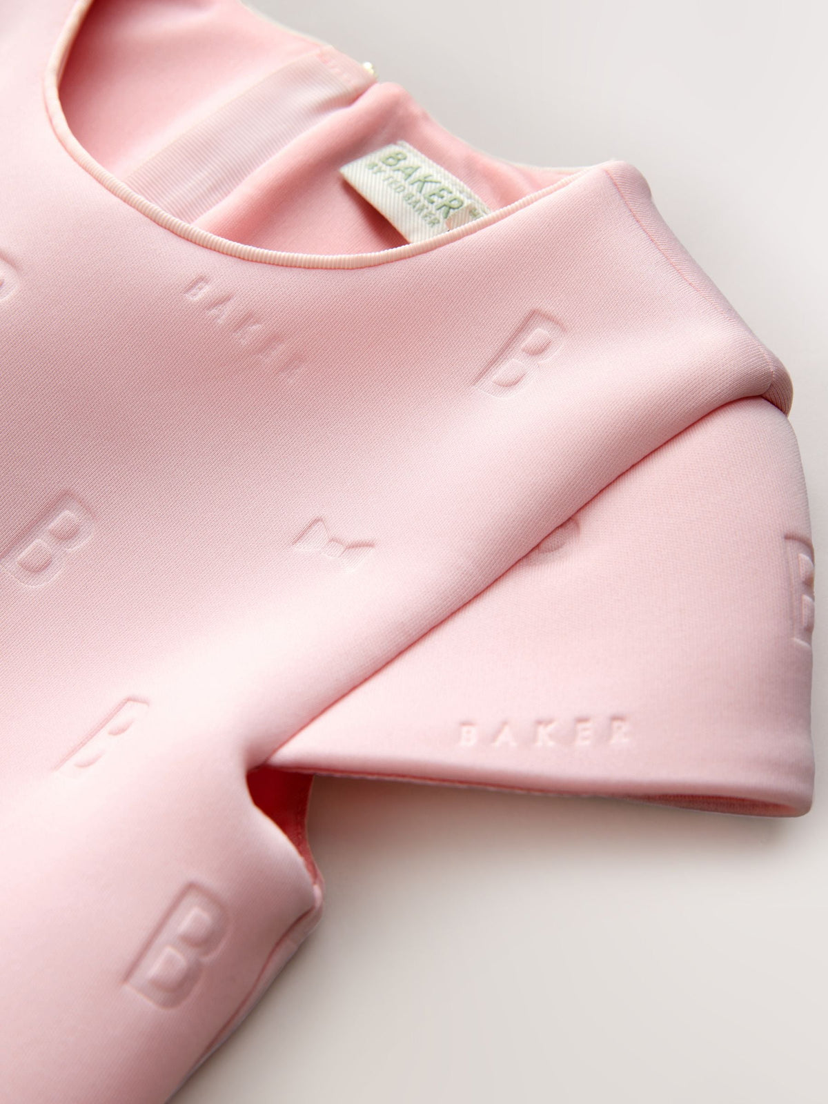 Baker by Ted Baker Pink 3D Corsage Embossed Scuba Dress image 9