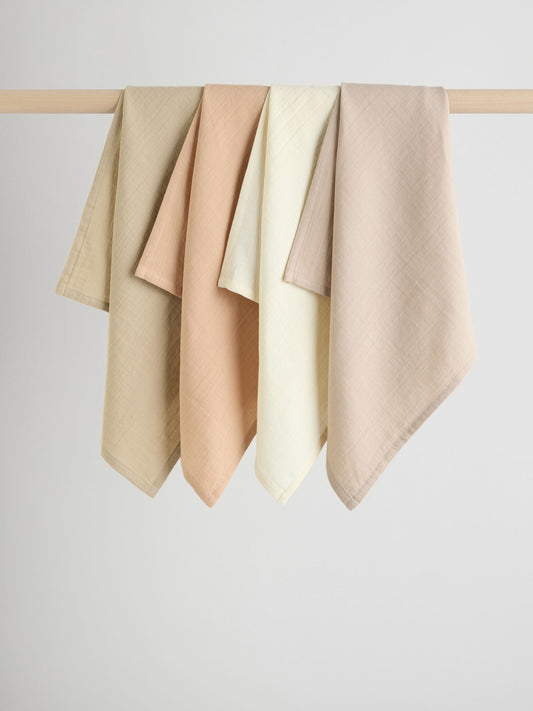 Neutral Baby Muslins Cloths 4 Pack image 1