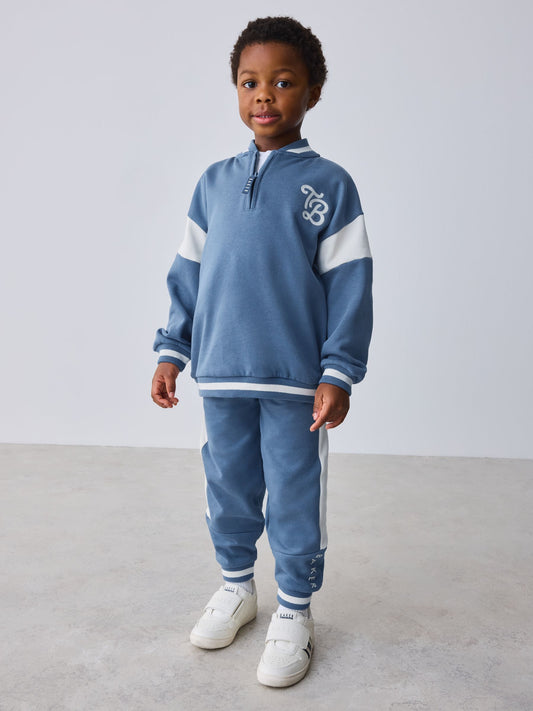 Baker by Ted Baker Blue Varsity Sweatshirt and Joggers Set image 1