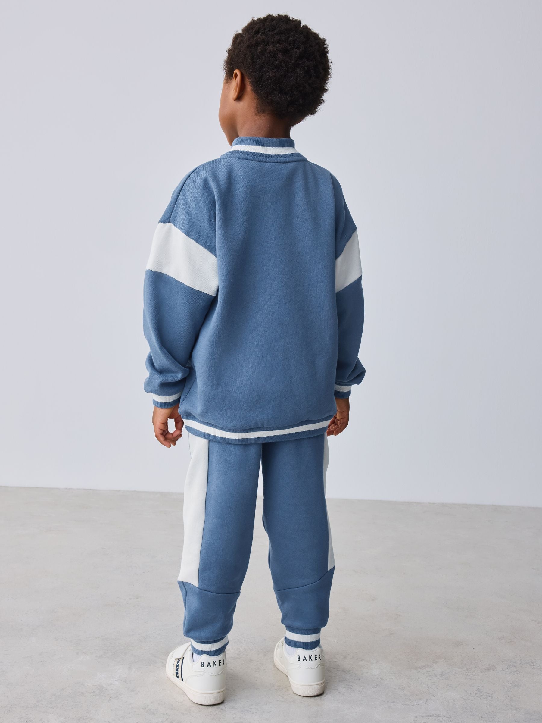Baker by Ted Baker Blue Varsity Sweatshirt and Joggers Set image 2