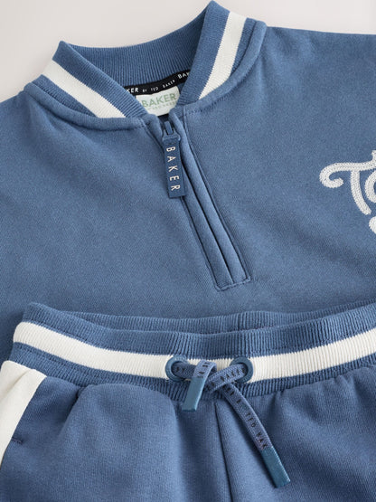 Baker by Ted Baker Blue Varsity Sweatshirt and Joggers Set image 9