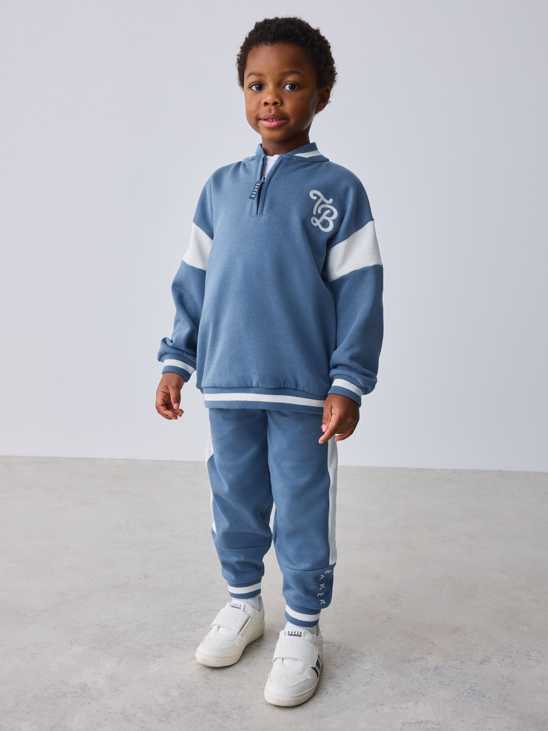 Baker by Ted Baker Blue Varsity Sweatshirt and Joggers Set image 1