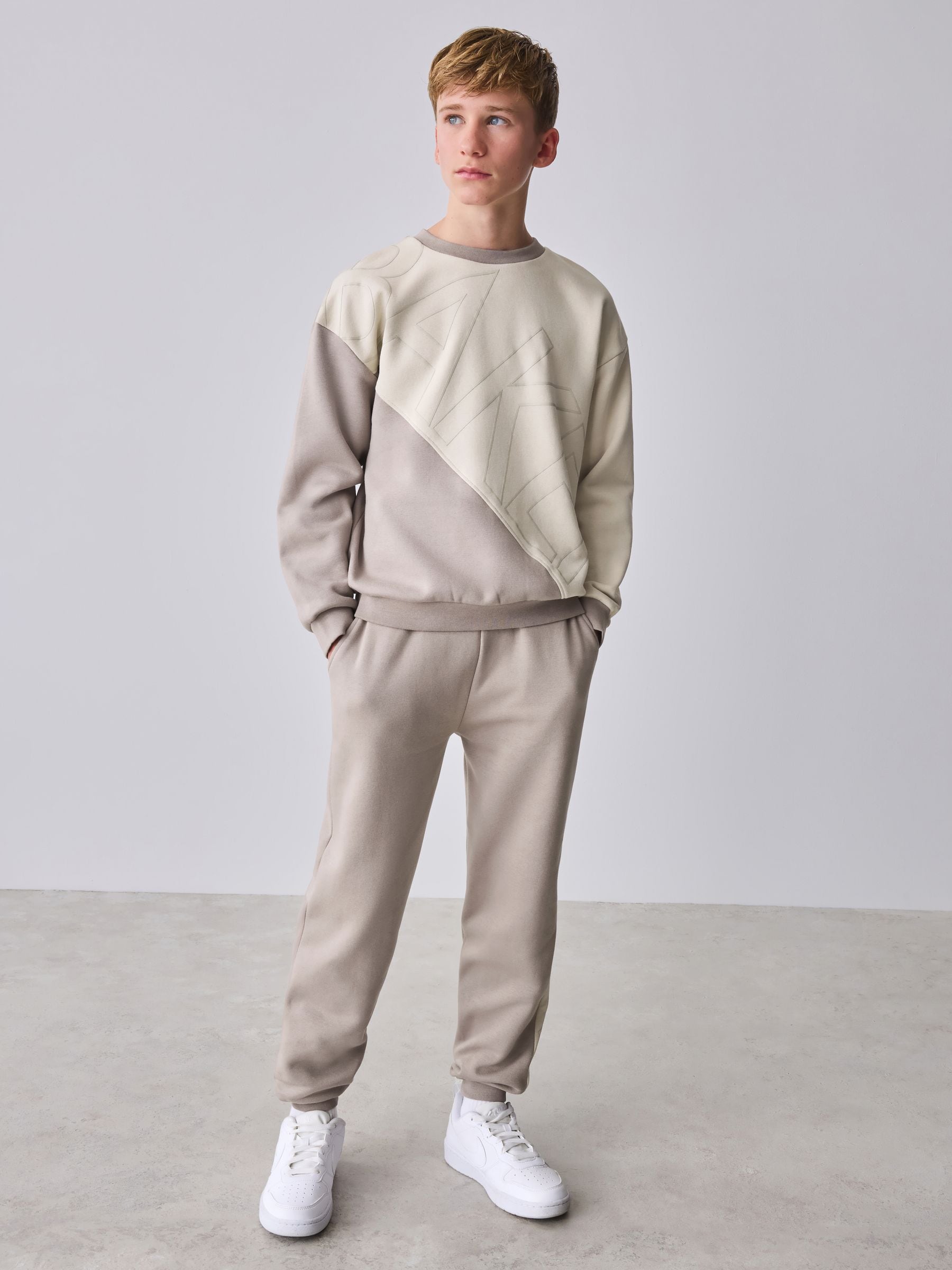 Baker by Ted Baker Colourblock Sweat Top and Joggers Set image 2
