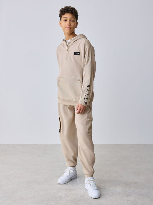 Baker by Ted Baker Stone Funnel Neck Hoodie and Joggers Set image 1