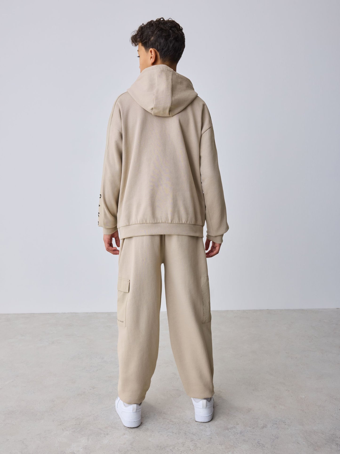 Baker by Ted Baker Stone Funnel Neck Hoodie and Joggers Set image 2