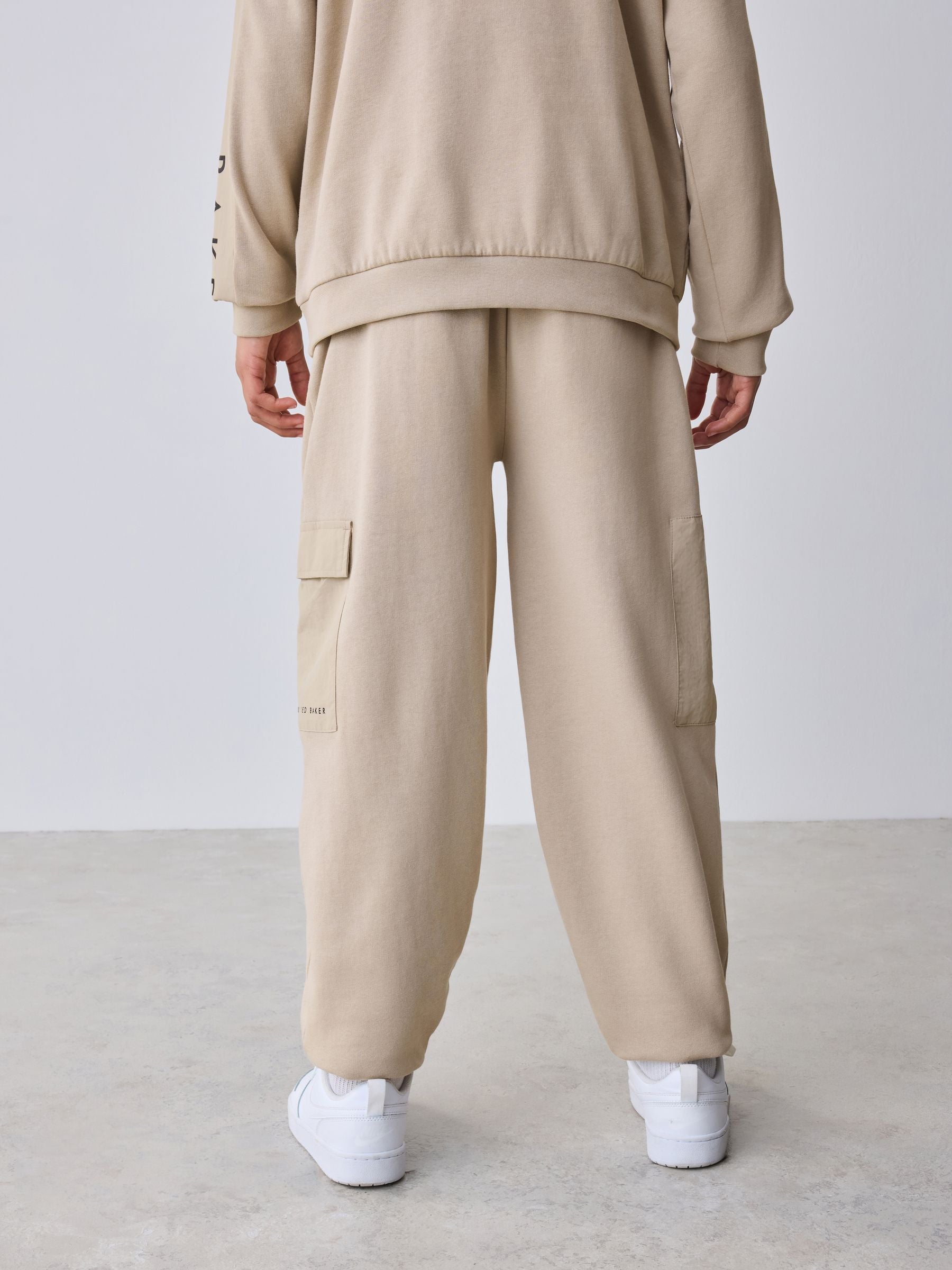 Baker by Ted Baker Stone Funnel Neck Hoodie and Joggers Set image 4