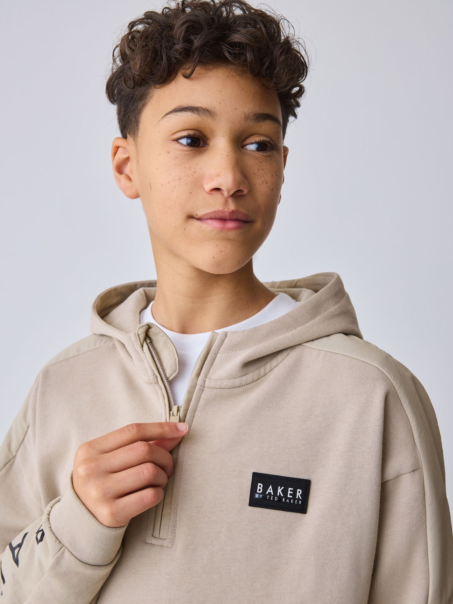Baker by Ted Baker Stone Funnel Neck Hoodie and Joggers Set image 5