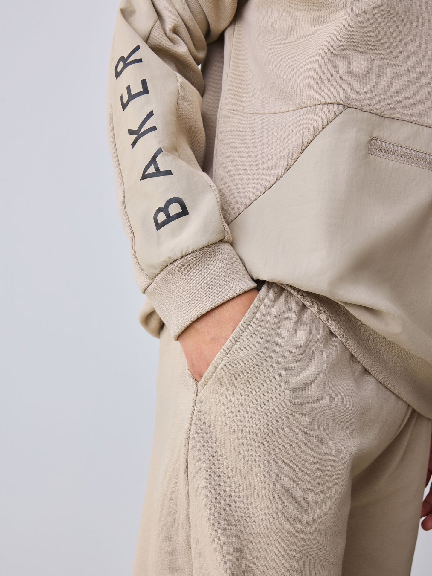 Baker by Ted Baker Stone Funnel Neck Hoodie and Joggers Set image 8