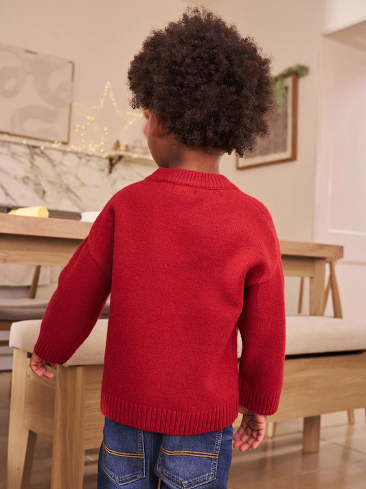 Red Dog Graphic Matching Family Christmas Jumper