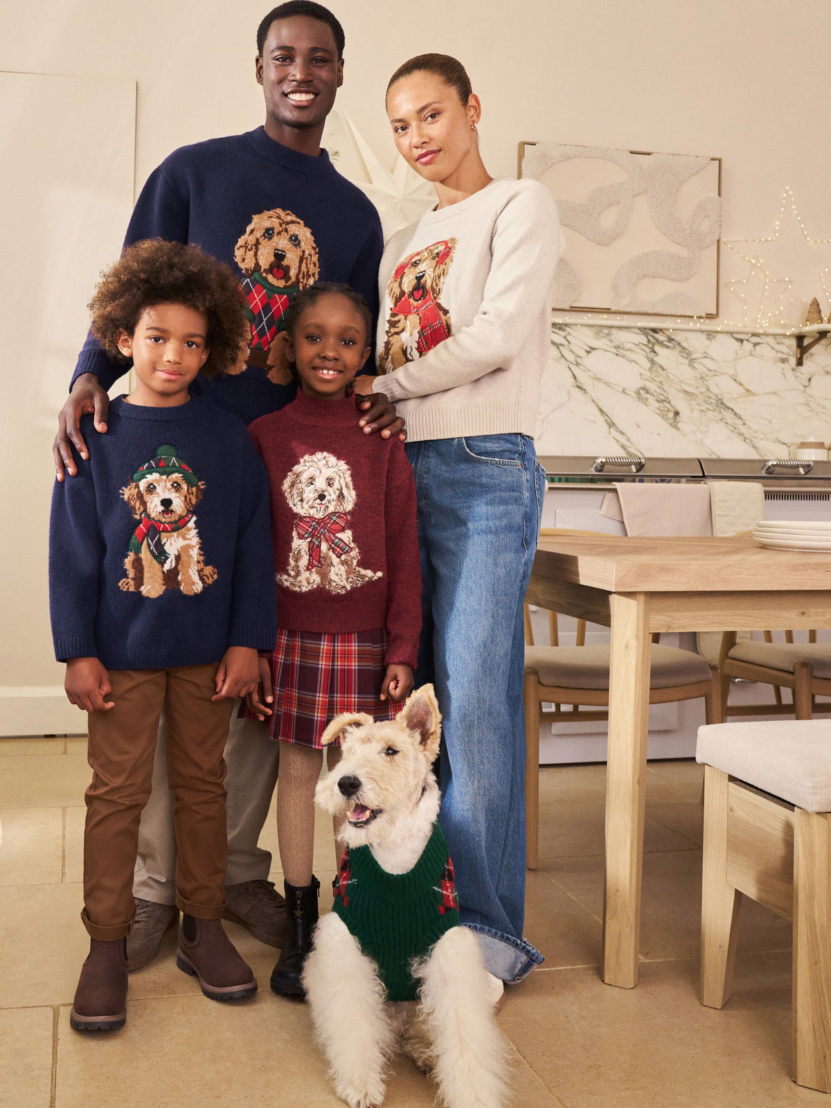 Red Dog Graphic Matching Family Christmas Jumper (3mths-7yrs) - image 3