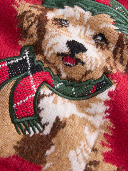 Red Dog Graphic Matching Family Christmas Jumper (3mths-7yrs) - image 6