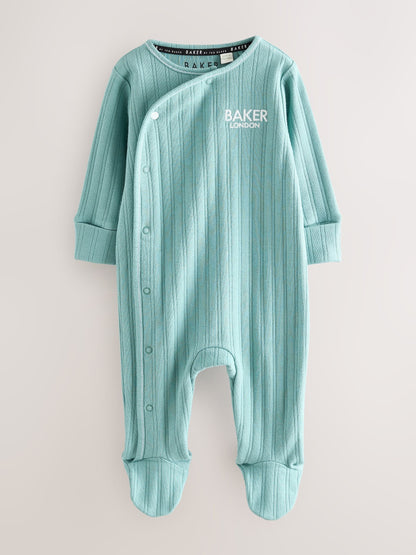 Baker by Ted Baker 2 Pack Textured Sleepsuits