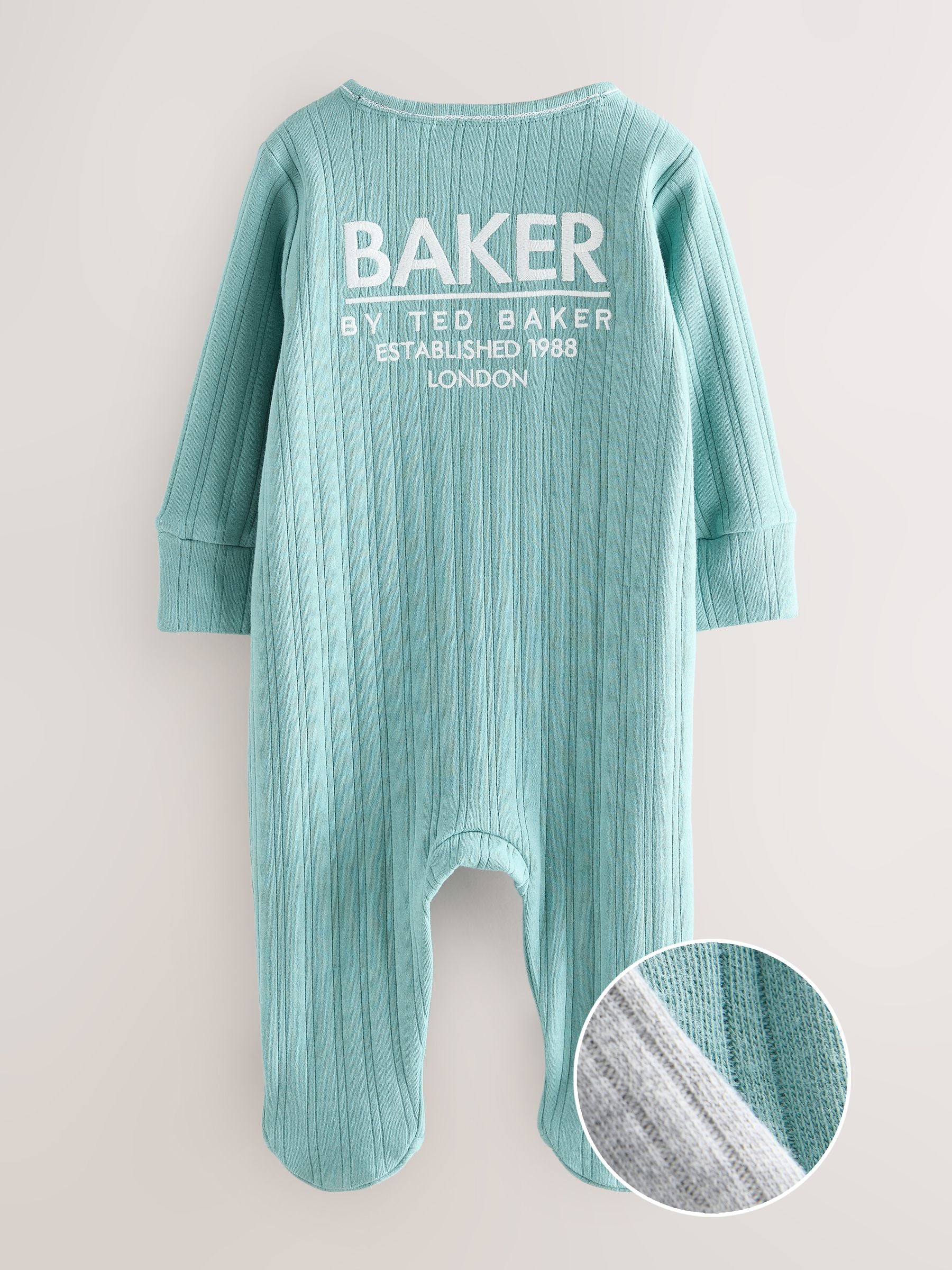 Baker by Ted Baker 2 Pack Textured Sleepsuits image 3
