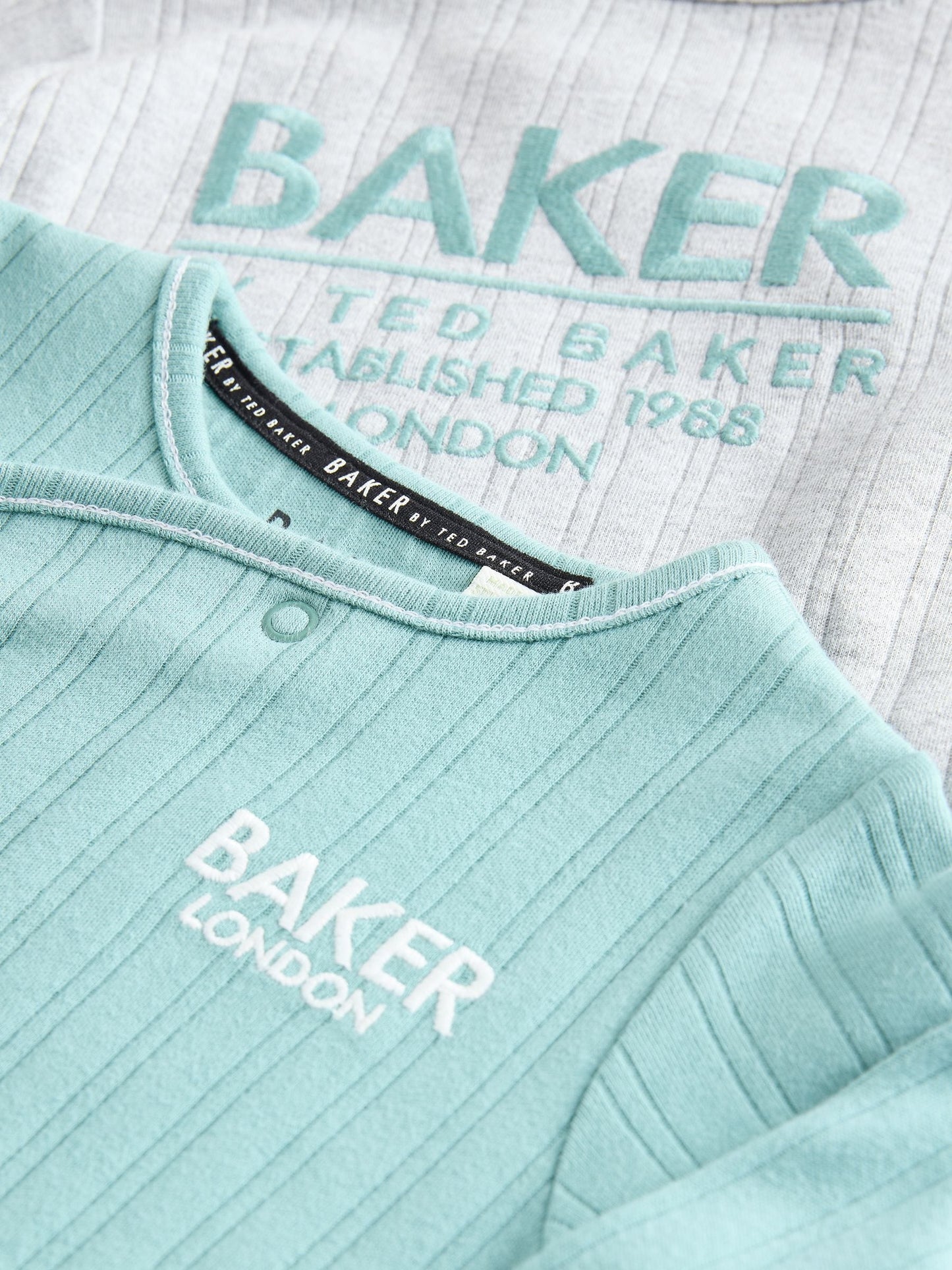 Baker by Ted Baker 2 Pack Textured Sleepsuits