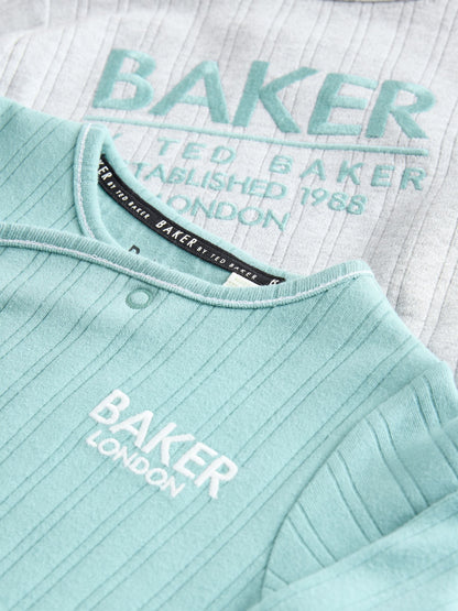 Baker by Ted Baker 2 Pack Textured Sleepsuits