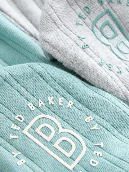 Baker by Ted Baker 2 Pack Textured Sleepsuits image 7