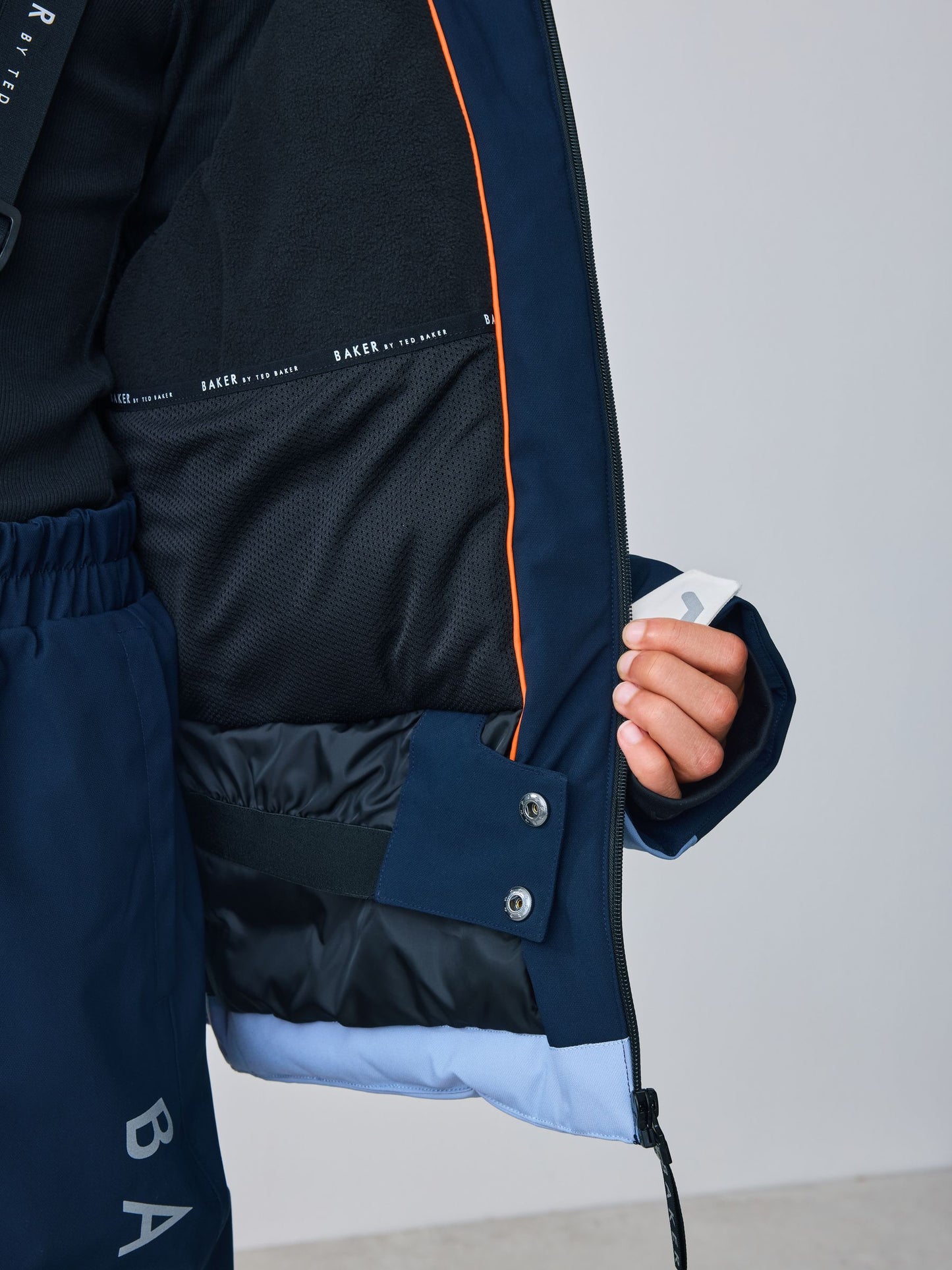 Baker by Ted Baker Blue Waterproof Padded Ski Coat image 10