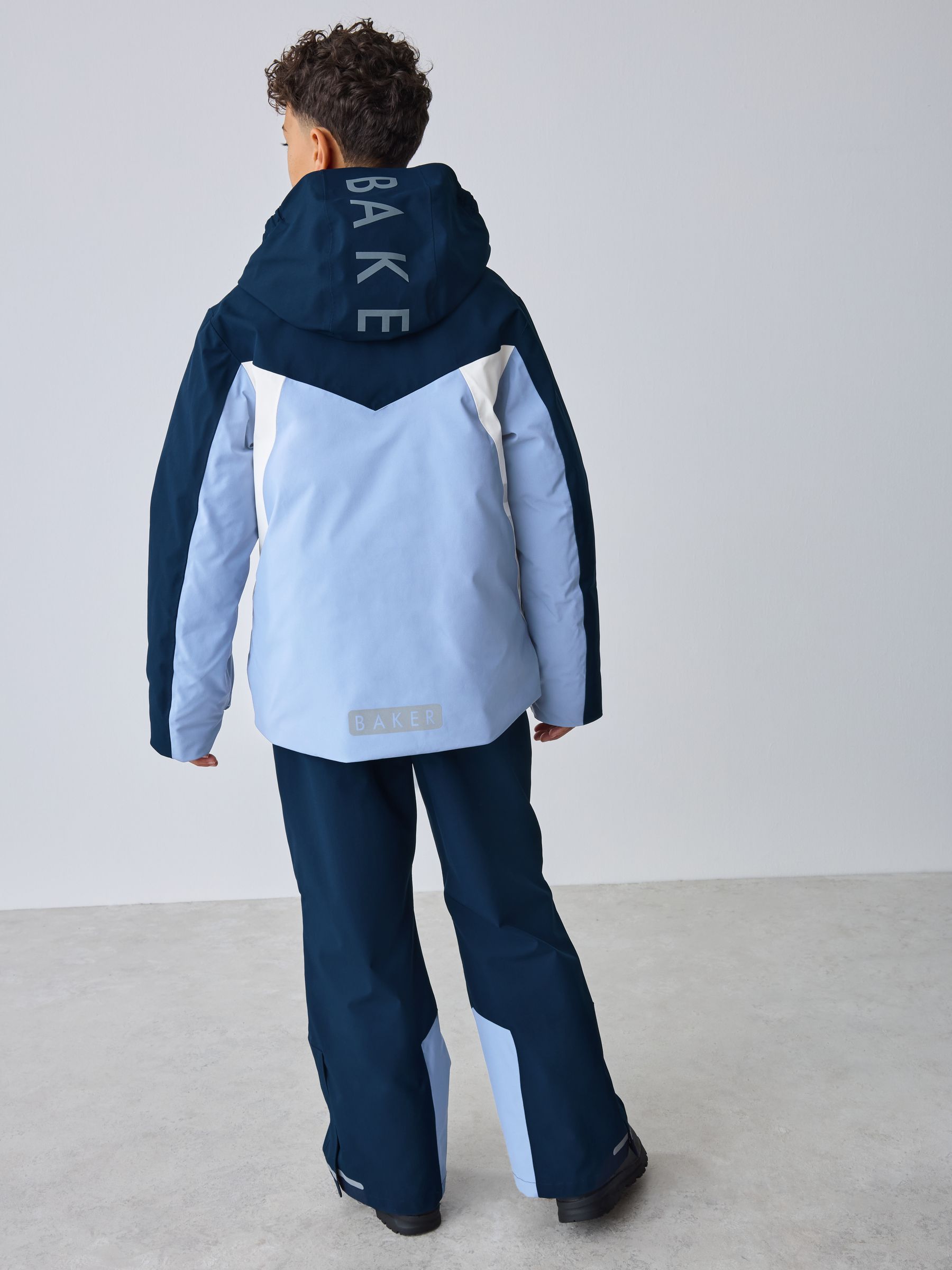 Baker by Ted Baker Blue Waterproof Padded Ski Coat image 4