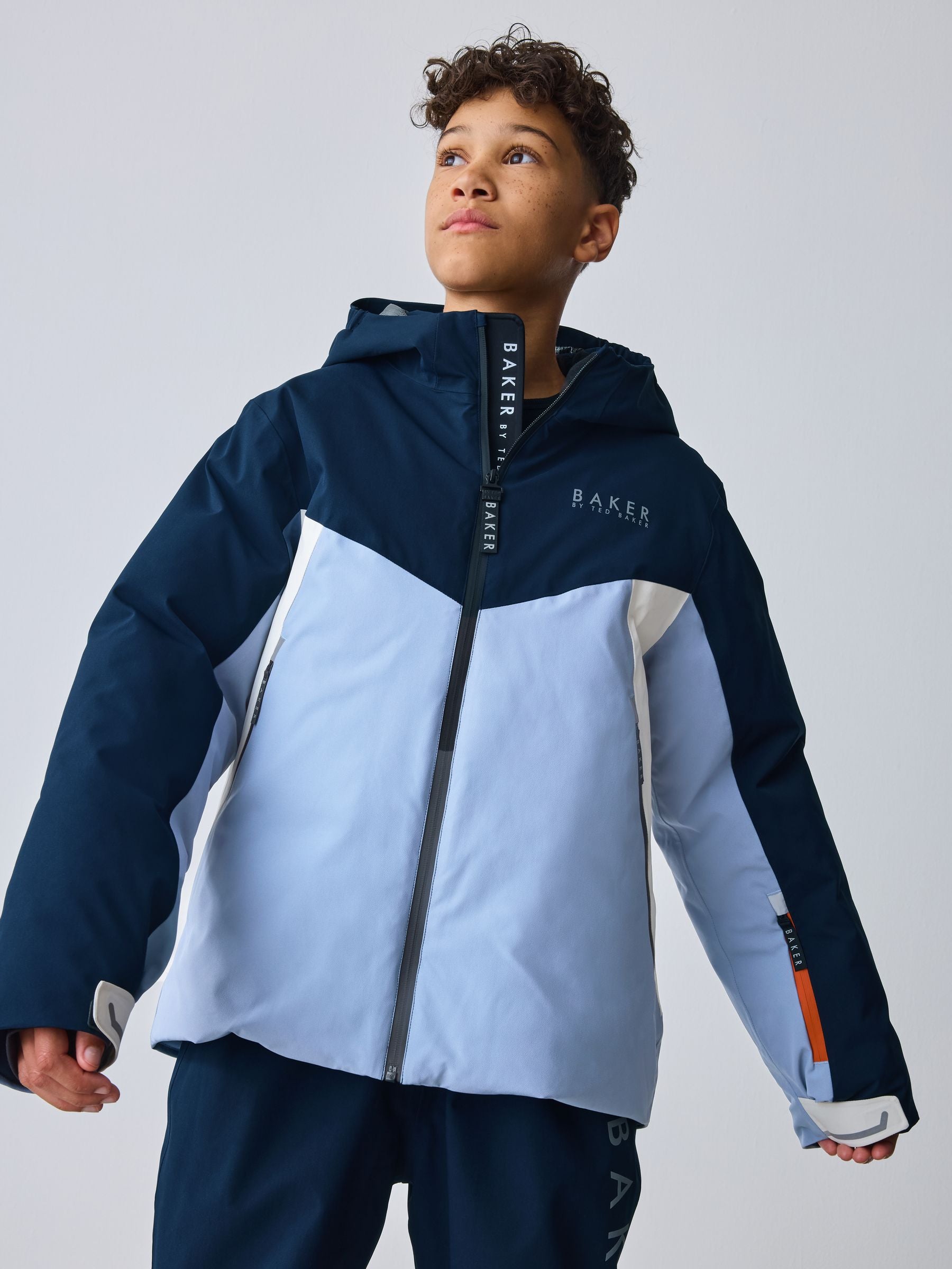 Baker by Ted Baker Blue Waterproof Padded Ski Coat image 5