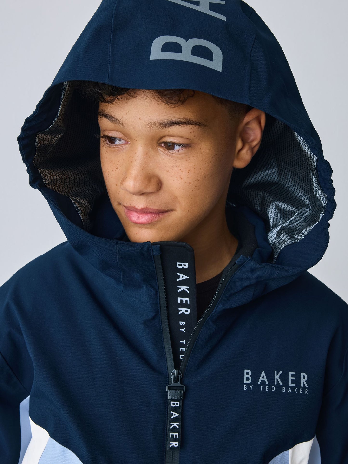 Baker by Ted Baker Blue Waterproof Padded Ski Coat image 7