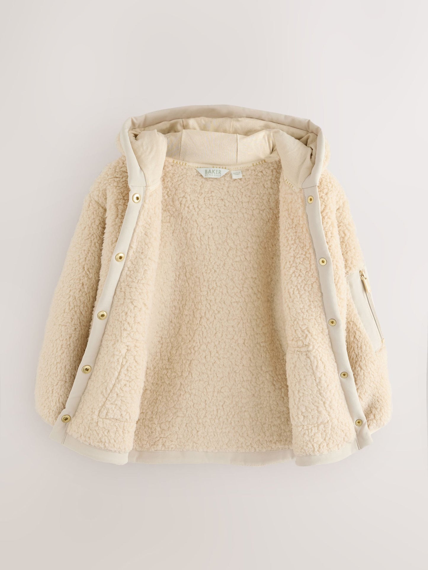 Baker by Ted Baker Zip-Through Hooded Borg Fleece Jacket image 7