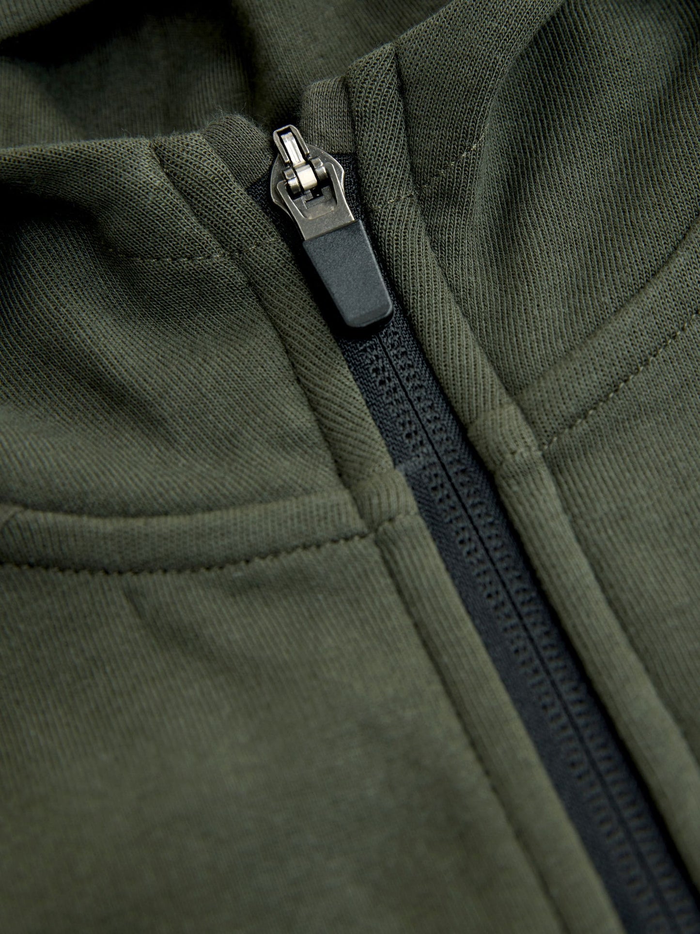 Khaki Green Tech Sportswear Zip Through Hoodie (3-16yrs)