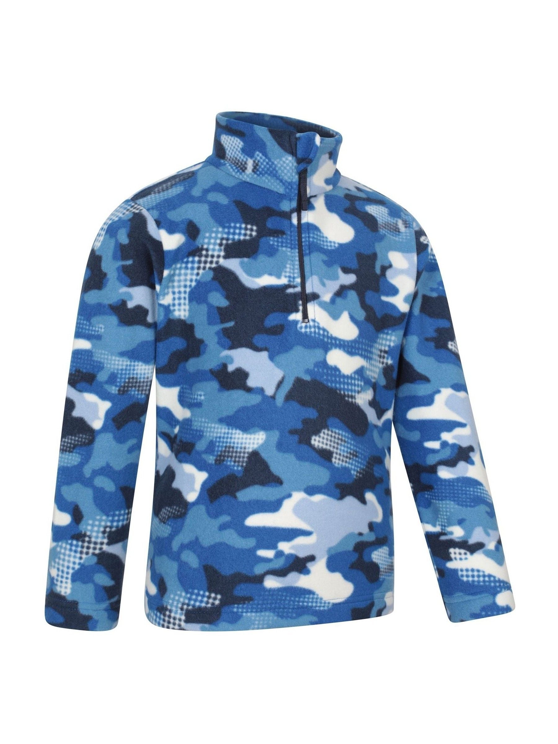 Dsiney Kidz - Mountain Warehouse Blue Kids Pursuit Printed Half Zip Fleece image 2