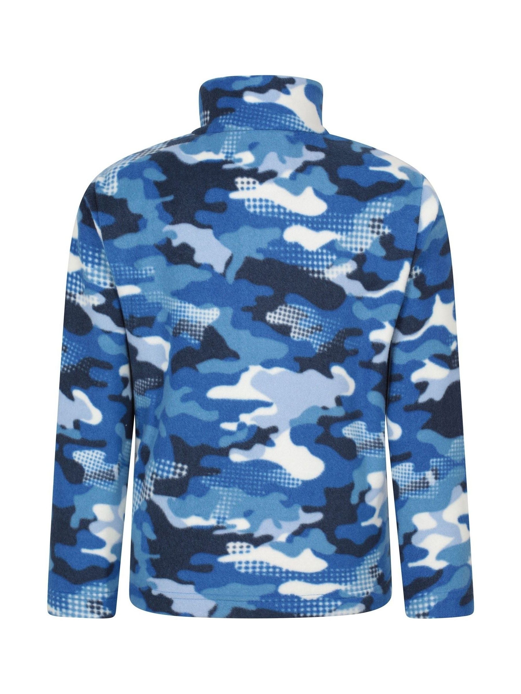 Dsiney Kidz - Mountain Warehouse Blue Kids Pursuit Printed Half Zip Fleece image 3