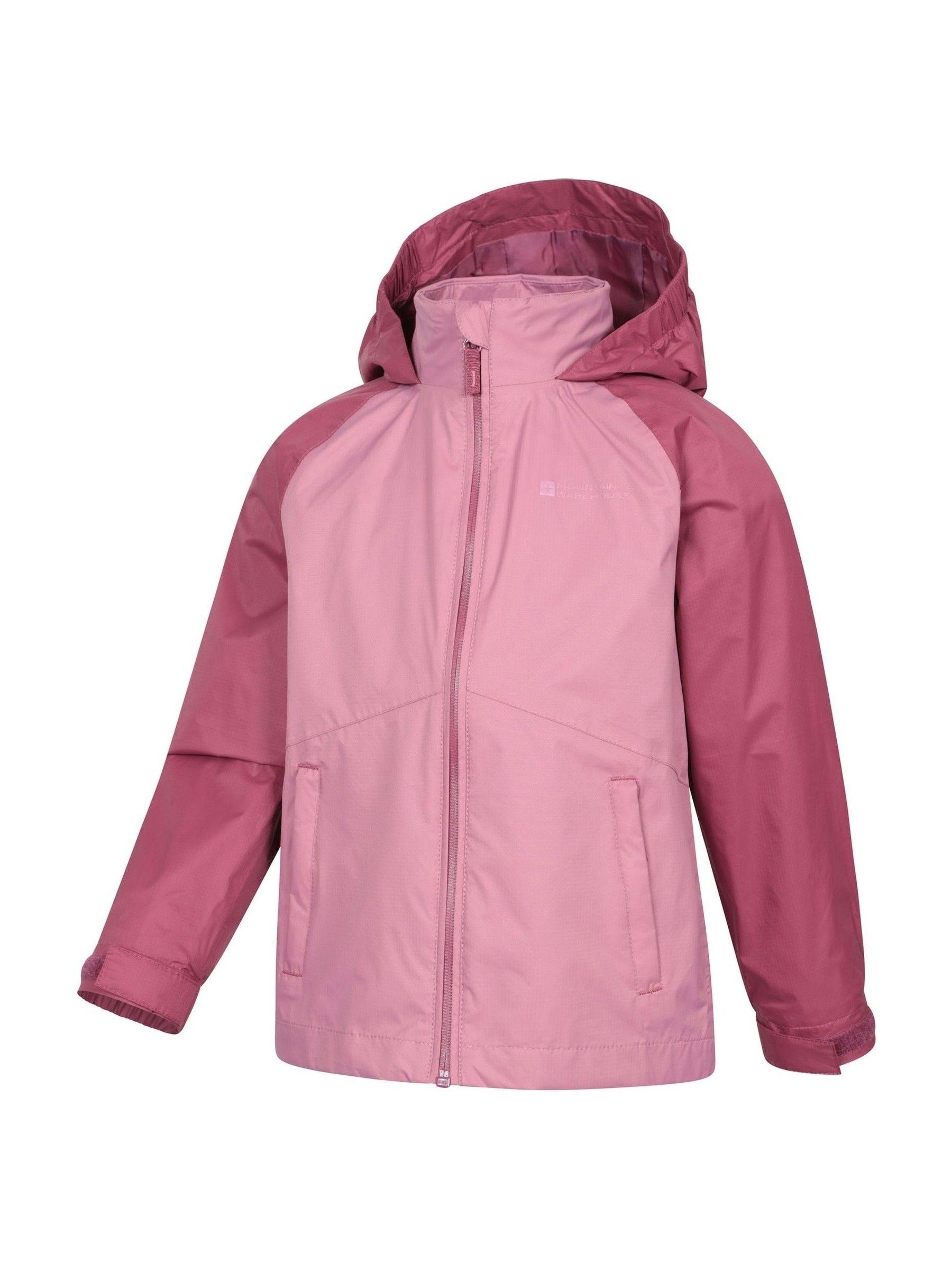 Dsiney Kidz - Mountain Warehouse Pink Torrent II Kids Waterproof Jacket image 3