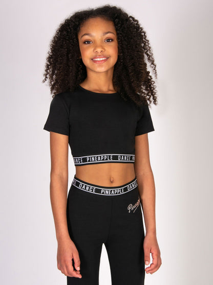 Dsiney Kidz - Pineapple Black Tape Hem Crop T-Shirt image 1