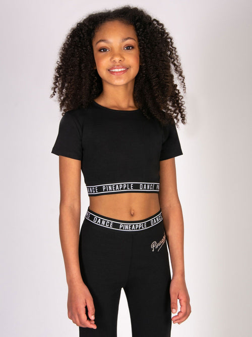 Dsiney Kidz - Pineapple Black Tape Hem Crop T-Shirt image 1