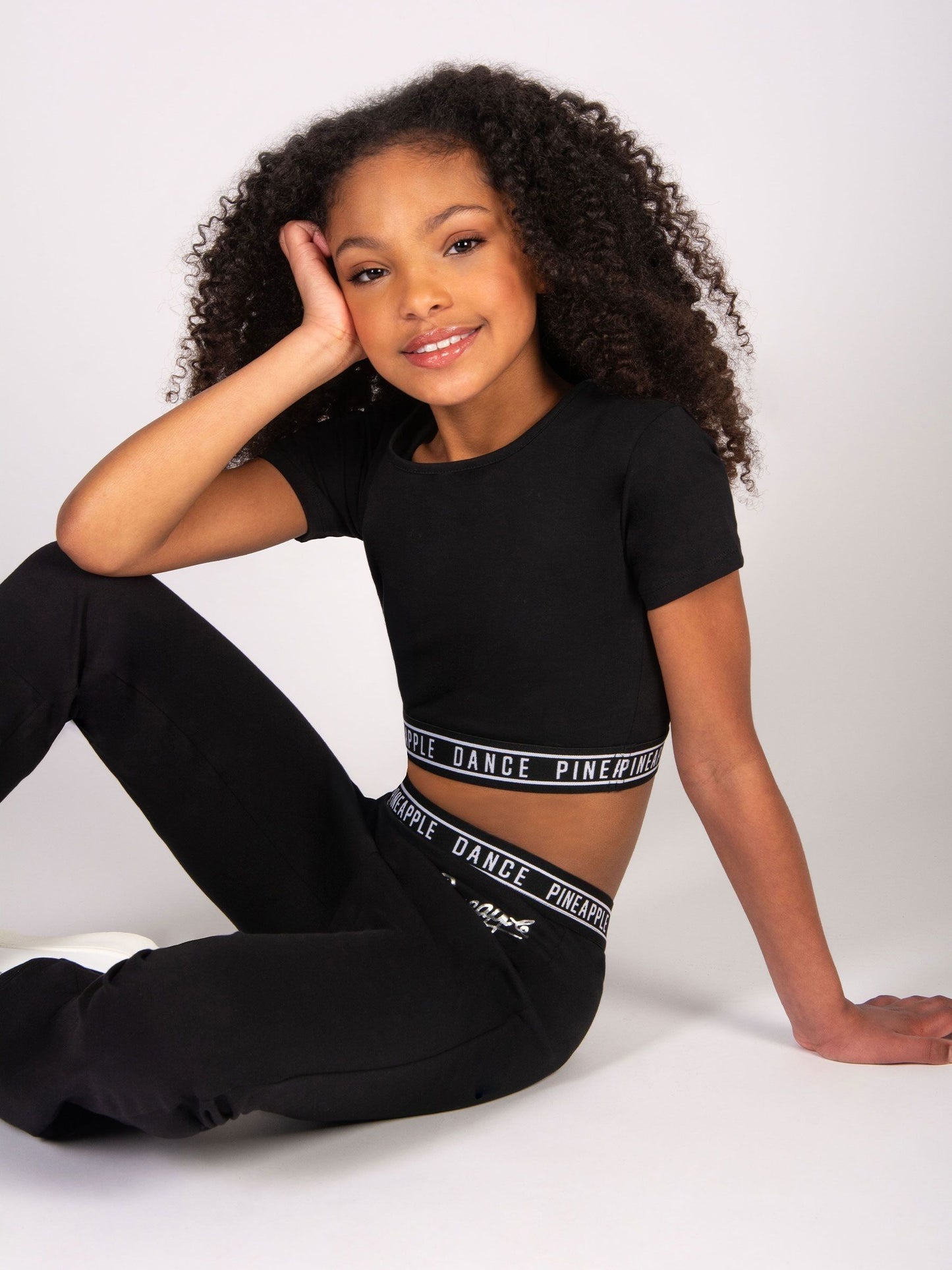Dsiney Kidz - Pineapple Black Tape Hem Crop T-Shirt image 2