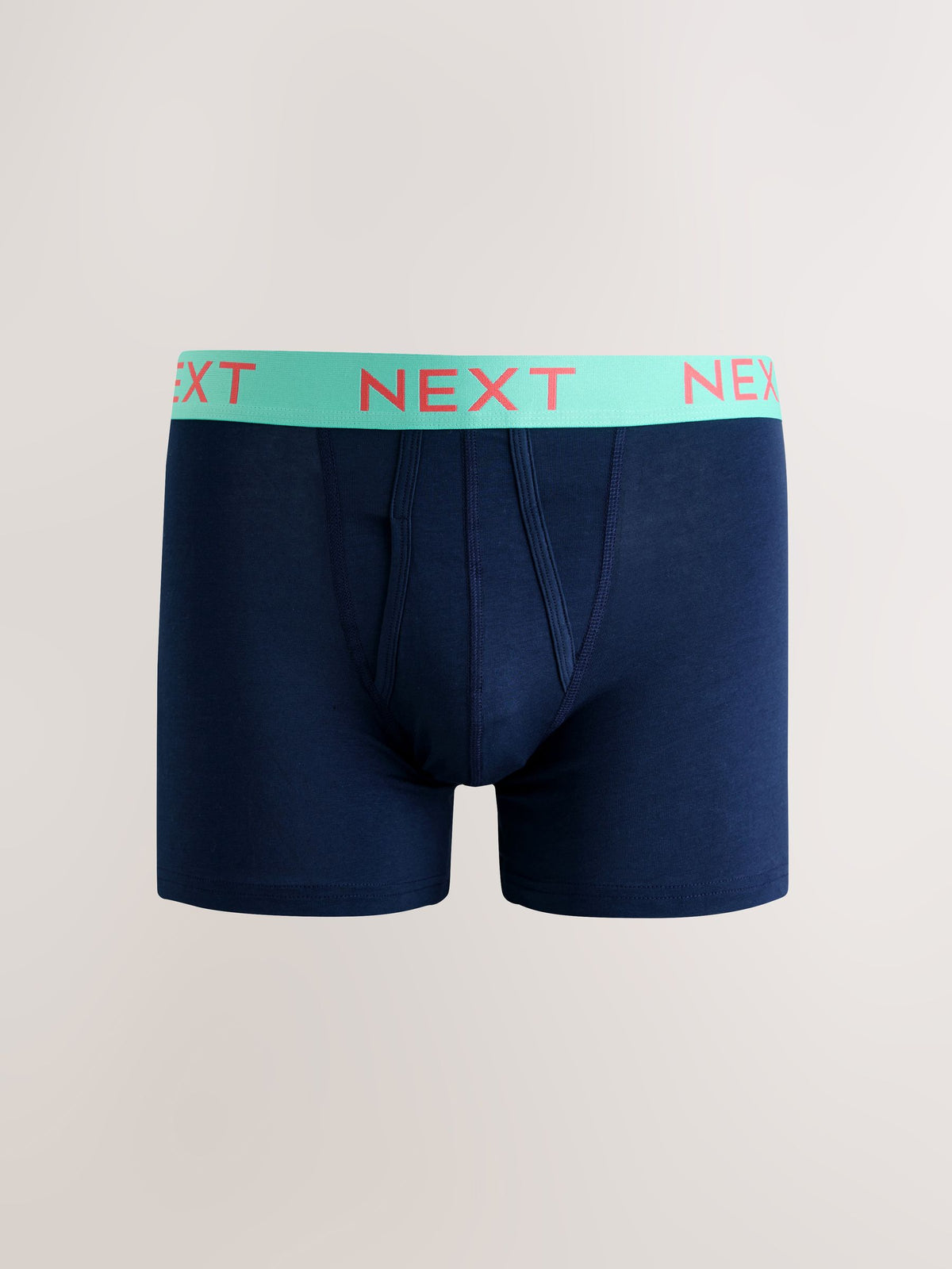 Dsiney Kidz - Navy Bright Contrast Colour Waistband 10 pack A-Front Cotton Rich Boxers image 2