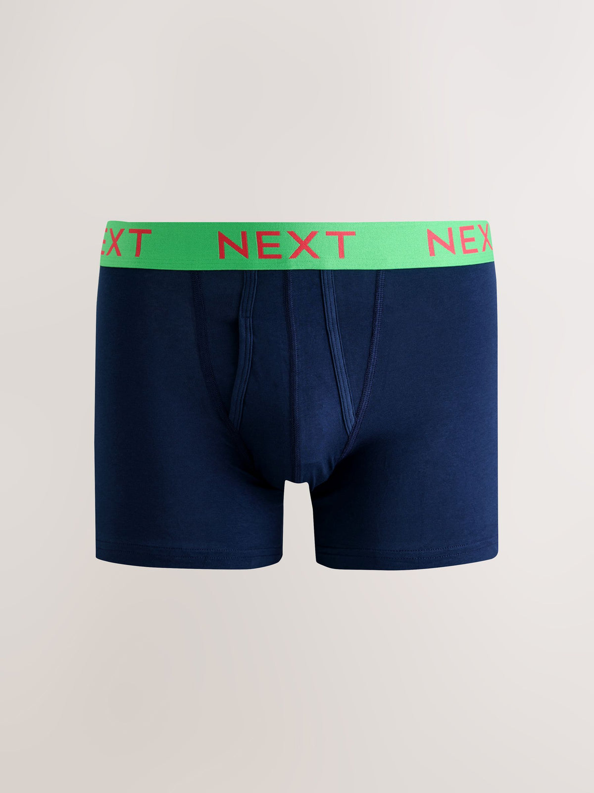 Dsiney Kidz - Navy Bright Contrast Colour Waistband 10 pack A-Front Cotton Rich Boxers image 4