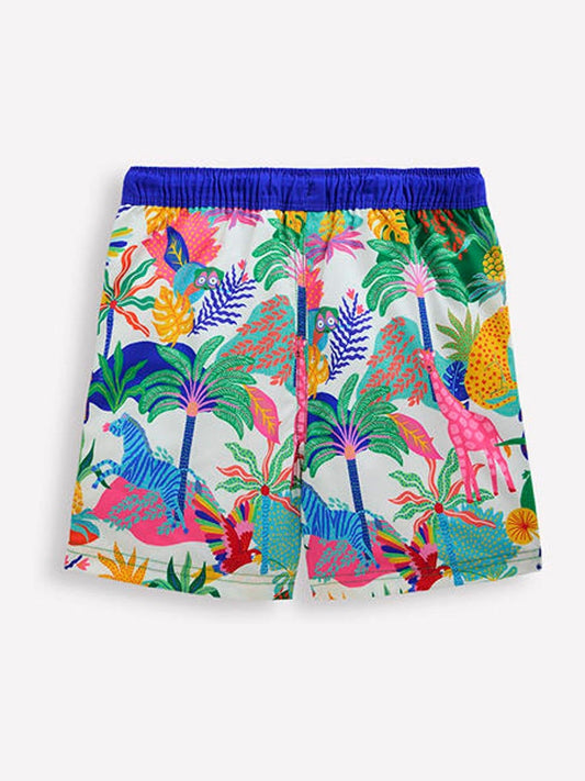 Boden Cream Swim Shorts image 2
