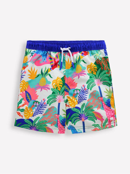Boden Cream Swim Shorts image 1