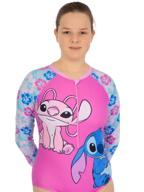 Character Pink Disney Lilo And Stitch & Angel Swimsuit image 1