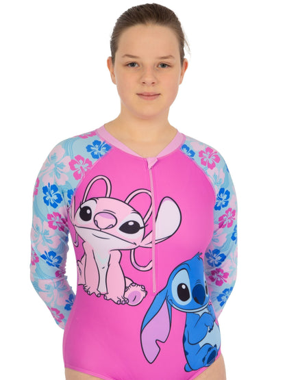 Character Pink Disney Lilo And Stitch & Angel Swimsuit image 1