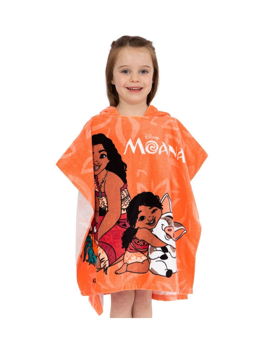 Dsiney Kidz - Character Orange Moana 2 Towel 100% Cotton Poncho image 1