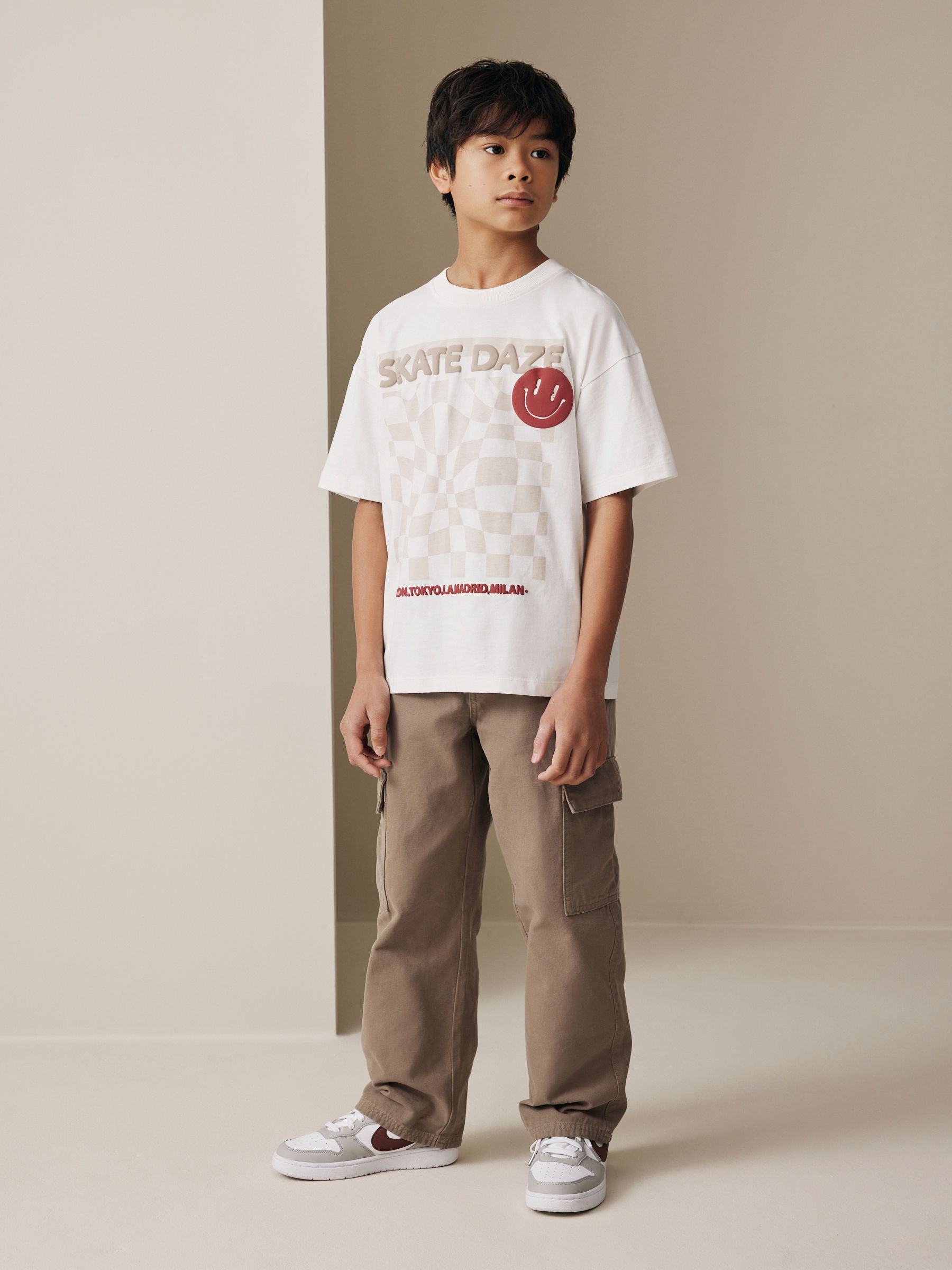 Dsiney Kidz - Tan Brown Woven Twill Cargo Trousers (3-16yrs) image 2