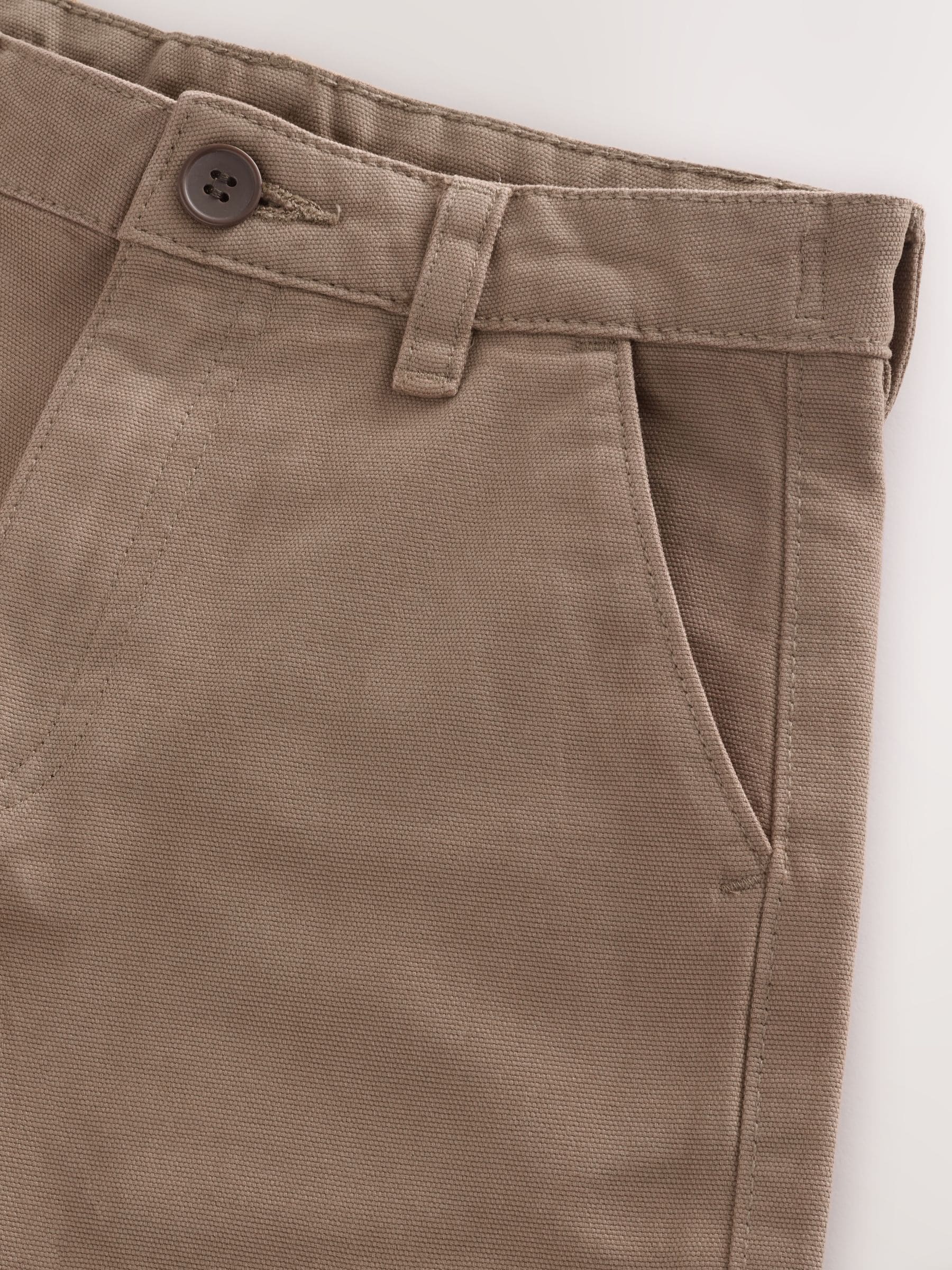 Dsiney Kidz - Tan Brown Woven Twill Cargo Trousers (3-16yrs) image 7