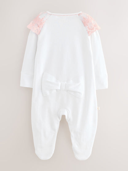 Baker by Ted Baker Born In 2026 Bunny White Sleepsuit image 2
