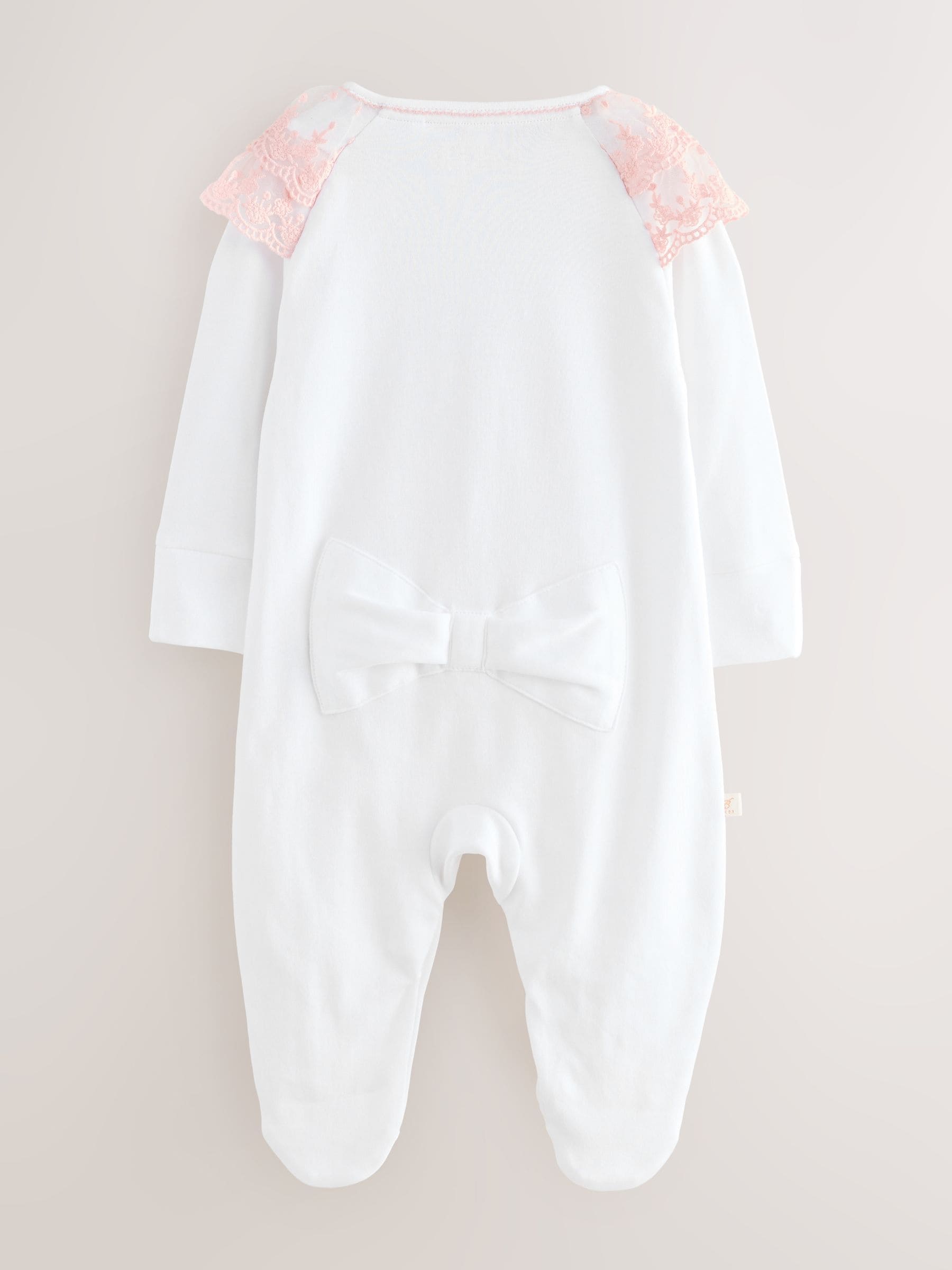 Baker by Ted Baker Born In 2026 Bunny White Sleepsuit image 2